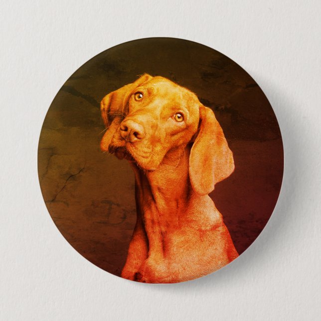 Vizsla 3 Inch Round Button (Front)