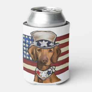 Vizsla 4th of July Can Cooler