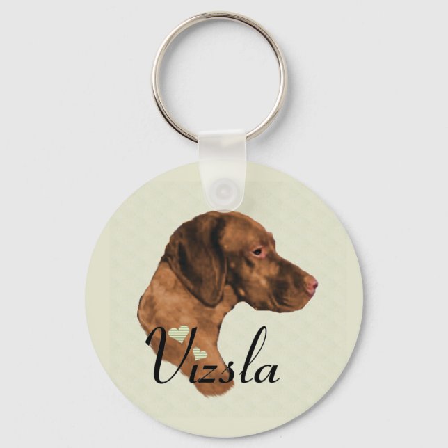 Vizsla Art Gifts Keychain (Front)