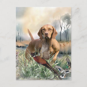 Vizsla  , Art  Holiday Postcard