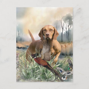 Vizsla  , Art  Postcard