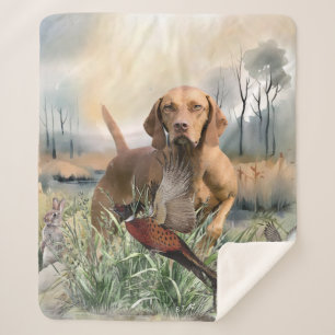 Vizsla , Art Sherpa Blanket
