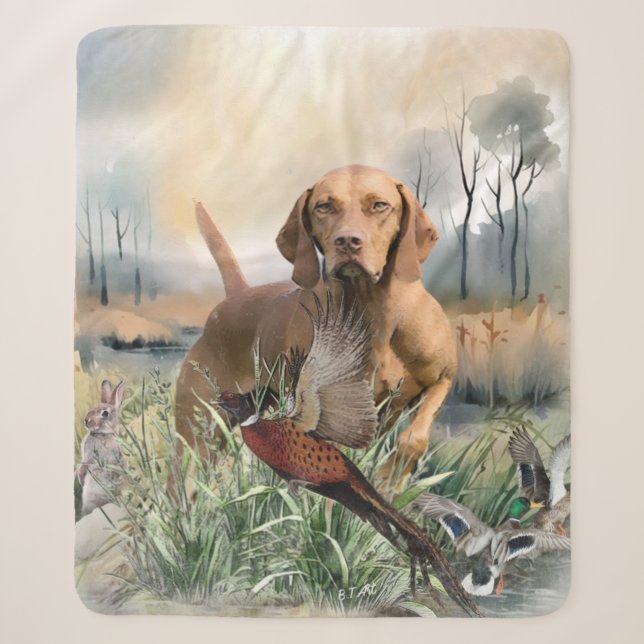 Vizsla  , Art  Sherpa Blanket (Front)