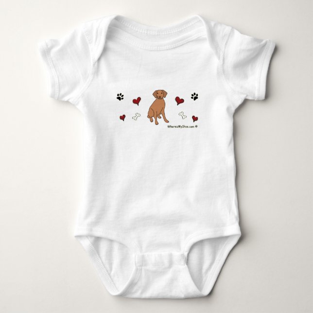 vizsla baby bodysuit (Front)