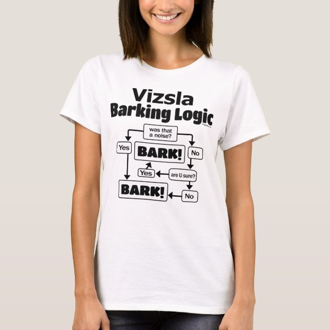 Vizsla Barking Logic T-Shirt (Front)