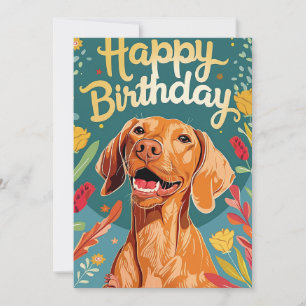 Vizsla Birthday  Holiday Card