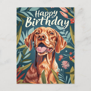 Vizsla Birthday Postcard