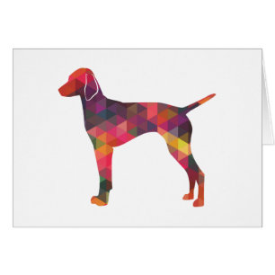 Vizsla Chien Motif géométrique Silhouette Multi Ca