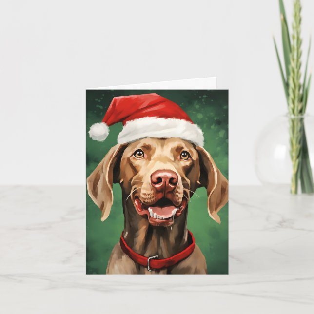 Vizsla Christmas Card (Front)