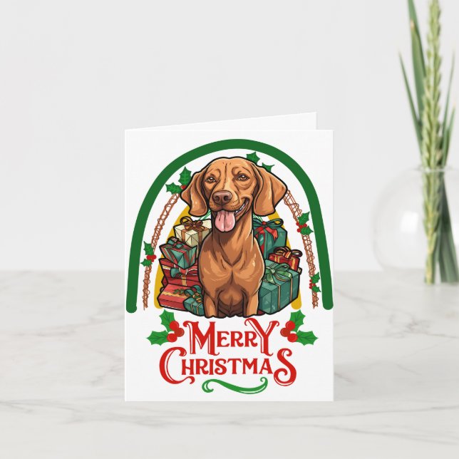Vizsla Christmas Card (Front)