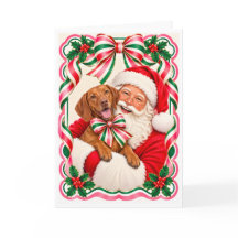 Vizsla Christmas Card - Holiday Card