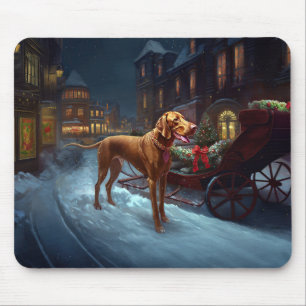 Vizsla Christmas Festive Season  Mouse Pad