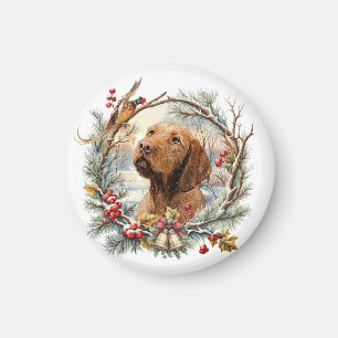 Vizsla Christmas Magnet