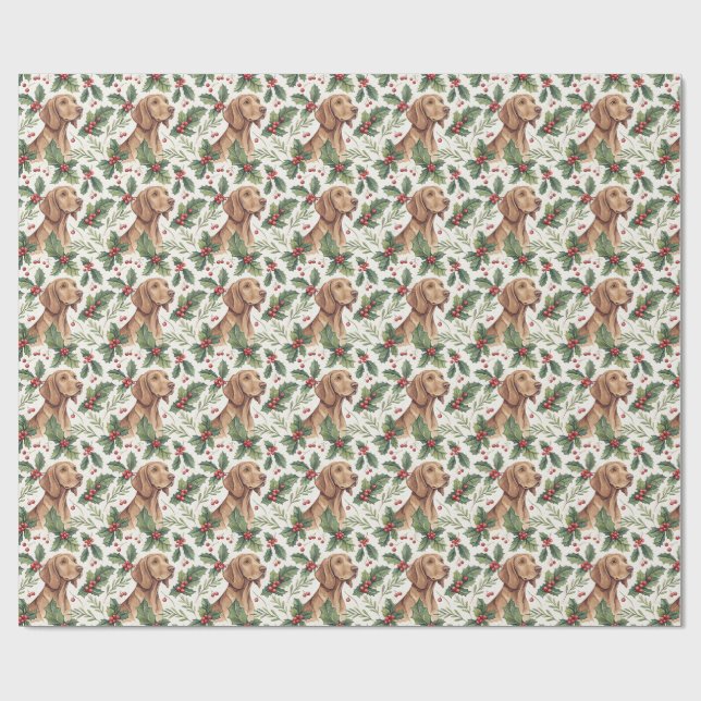 Vizsla Christmas Wrapping Paper (Flat)