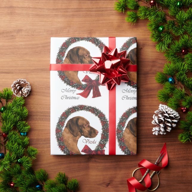 Vizsla Christmas Wrapping Paper (Holiday Gift)