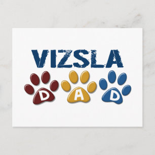 VIZSLA Dad Paw Print 1 Postcard