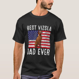Vizsla Dad Usa American Flag Vizsla Dog  Owner T-Shirt