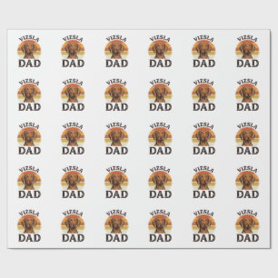 Vizsla Dad Vintage Engraving Dog Design_1 Wrapping Paper