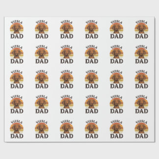 Vizsla Dad Vintage Engraving Dog Design_1 Wrapping Paper