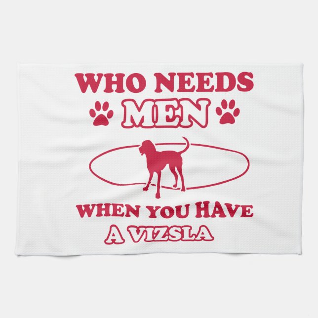 Vizsla dog breed designs kitchen towel (Horizontal)