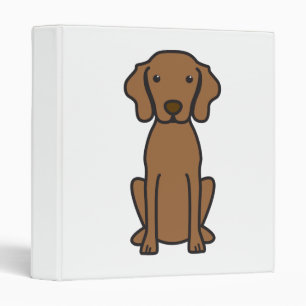 Vizsla Dog Cartoon Binder