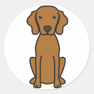 Vizsla Dog Cartoon Classic Round Sticker