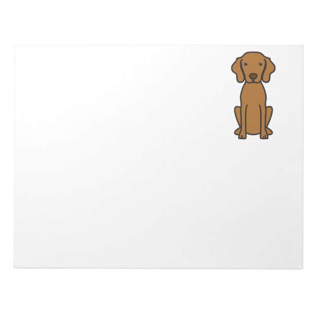 Vizsla Dog Cartoon Notepad (Front)