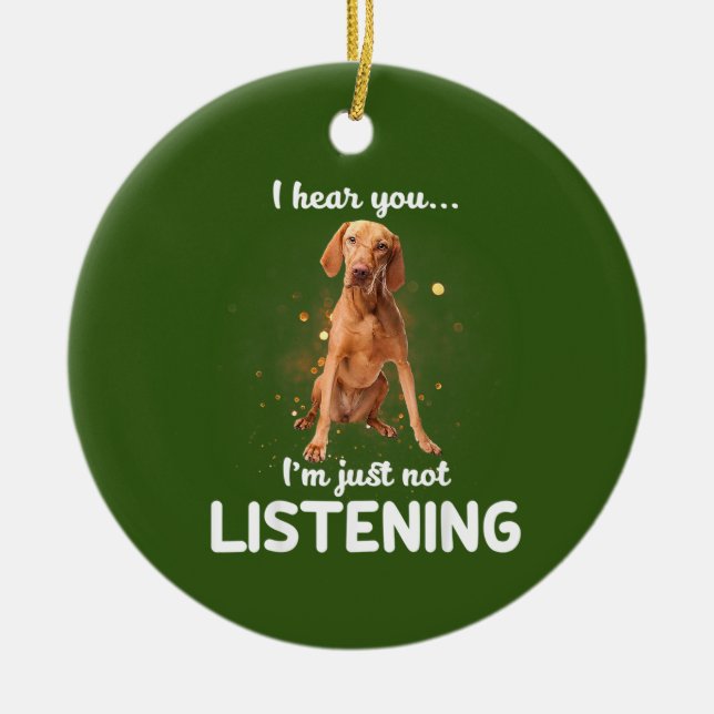 Vizsla Dog Ceramic Ornament (Front)