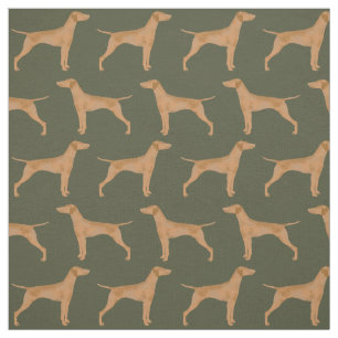Vizsla dog dark green fabric
