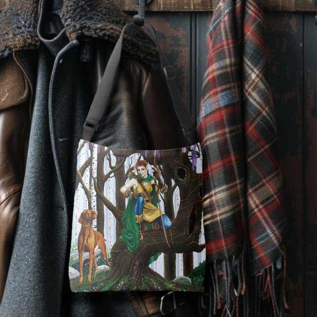 Vizsla Dog Elf Forest Crossbody Bag (Creator Uploaded)