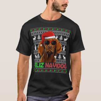 Vizsla Dog Feliz Navidog Funny Christmas Pullover