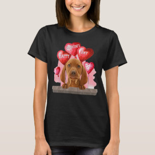 Vizsla Dog Happy Valentines Day Pet Dog Lover T-Shirt