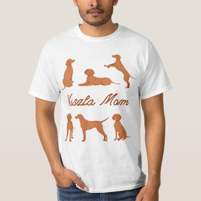 Vizsla Dog Mom Tshirt (Front)