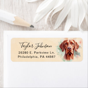 Vizsla Dog Return Address Label