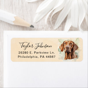 Vizsla Dog Return Address Label