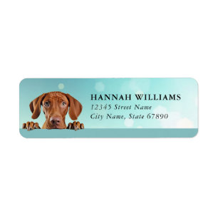 Vizsla Dog Return Address Labels