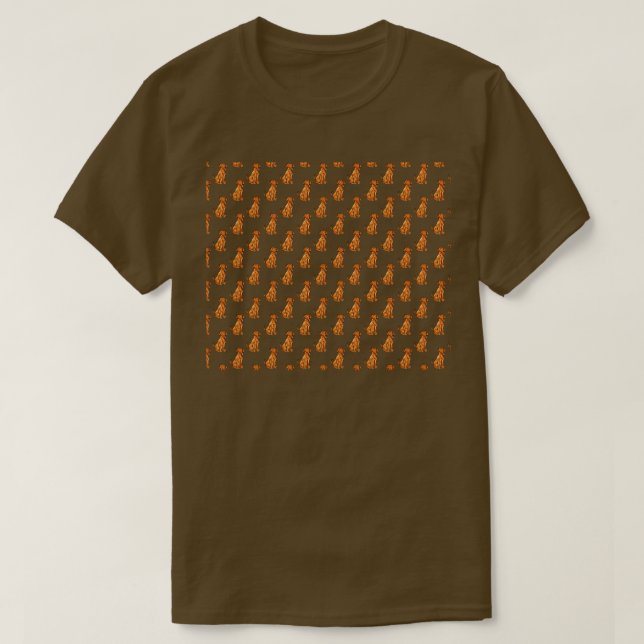Vizsla Dog White Pattern T-Shirt (Design Front)