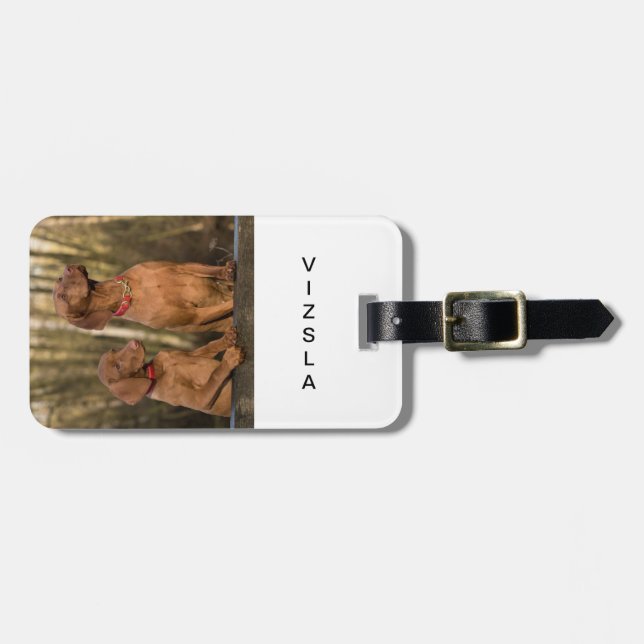 vizsla group luggage tag (Front Horizontal)