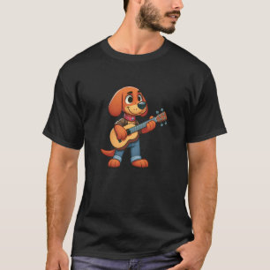 Vizsla Guitar Dog Funny Music T-Shirt