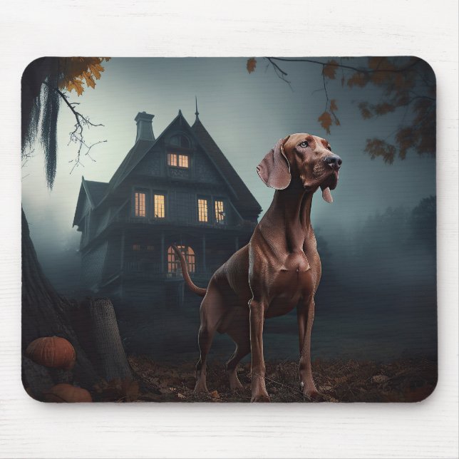 Vizsla Halloween Scary Mouse Pad (Front)