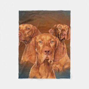 Vizsla  - Hungarian pointer Collage Fleece Blanket