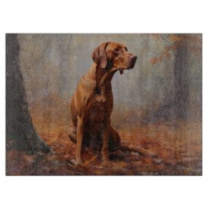 Vizsla in Autumn Leaves Fall Inspire Cutting Board