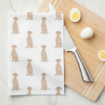 Vizsla Kitchen Towel<br><div class="desc">I love this sweet pattern of a vizsla viszla dog watercolor illustration because it's classic enough to serve as a neutral, yet pops as a stand alone piece! It's the perfect addition to any family room, nursery, office, or even the man cave! For the sweetest gifts, add more matching items...</div>