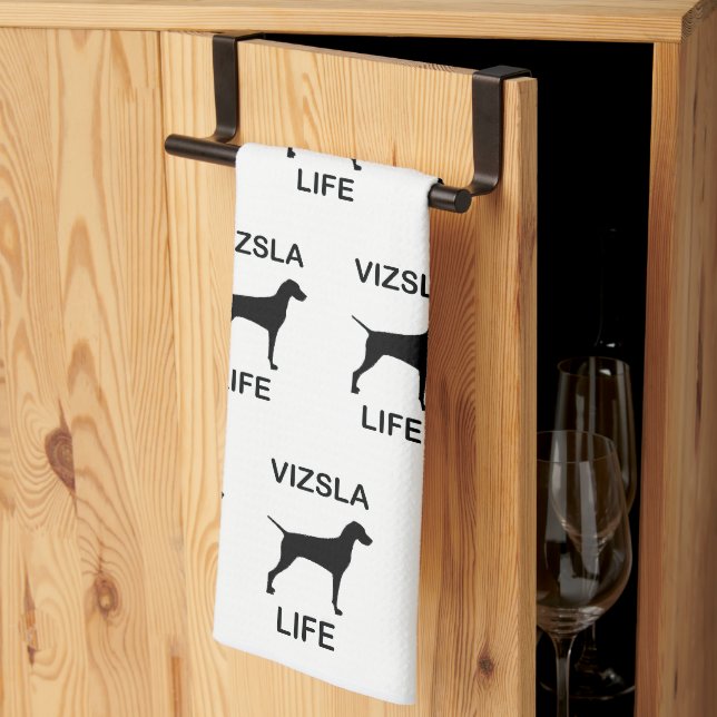 vizsla life kitchen towel (Thirds Fold)