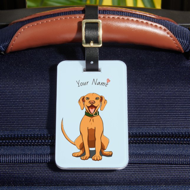 Vizsla Love Customizable Luggage Tag (Front Insitu 2)