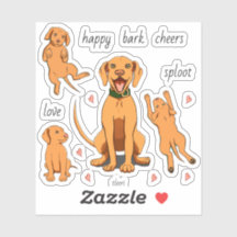 Vizsla Love Stylized Drawings and Custom Phrases