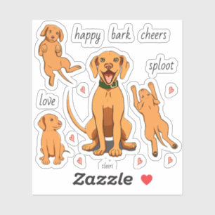 Vizsla Love Stylized Drawings and Custom Phrases