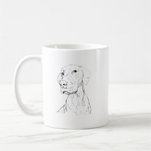 Vizsla Minimalist Ink Dog Coffee Mug