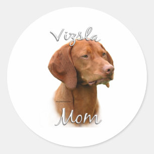 Vizsla Mom 2 Classic Round Sticker