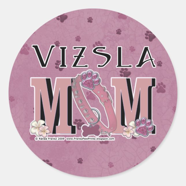 Vizsla MOM Classic Round Sticker (Front)